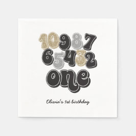 Eerste verjaardag van de jaarwisseling servet