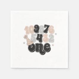 Eerste verjaardag van de jaarwisseling servet