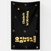 Eerste verjaardag van de jaarwisseling spandoek (Verticaal)