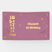 Eerste verjaardag van de jaarwisseling spandoek (Horizontaal)