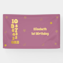 Eerste verjaardag van de jaarwisseling spandoek