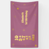 Eerste verjaardag van de jaarwisseling spandoek (Verticaal)