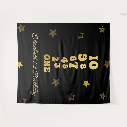 Eerste verjaardag van de jaarwisseling wandkleed (Voorkant (horizontaal))