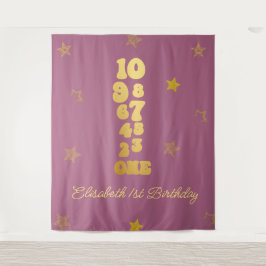 Eerste verjaardag van de jaarwisseling wandkleed