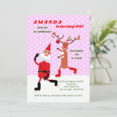 Eerste verjaardag van de kerstman en de roodbruin kaart (Staand voorkant)