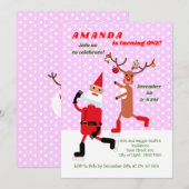 Eerste verjaardag van de kerstman en de roodbruin kaart (Voorkant / Achterkant)