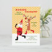 Eerste verjaardag van de kerstman en de roodbruin kaart (Staand voorkant)