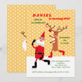 Eerste verjaardag van de kerstman en de roodbruin kaart (Voorkant / Achterkant)