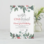 Eerste verjaardag van de kerstwinter in Onederland Kaart (Staand voorkant)