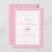 Eerste verjaardag van de kleine Coquette! Briefkaart (Voorkant / Achterkant)