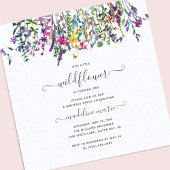 Eerste verjaardag van de kleine wilde bloemen kaart