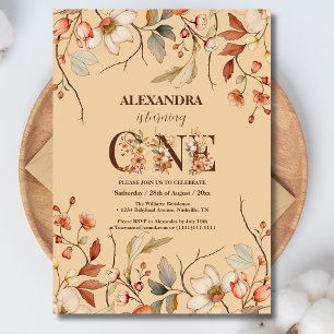 Eerste verjaardag van de kleine wilde bloemen kaart