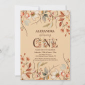 Eerste verjaardag van de kleine wilde bloemen kaart (Voorkant)