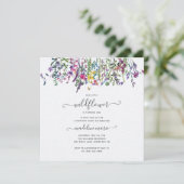 Eerste verjaardag van de kleine wilde bloemen kaart (Staand voorkant)