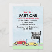 Eerste verjaardag van de koningsauto's kaart (Voorkant)