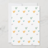 Eerste verjaardag van de moderne pasteelregenboogm kaart (Achterkant)