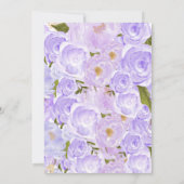 Eerste verjaardag van de mooie Florale uitnodiging (Achterkant)