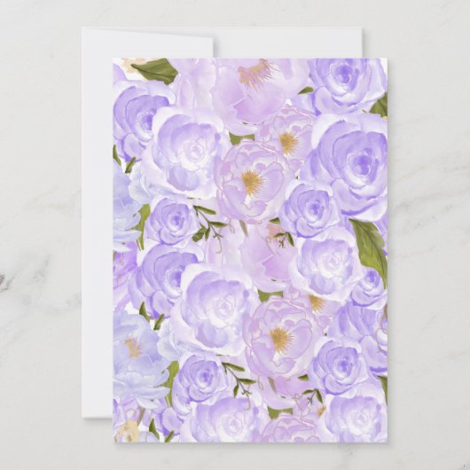 Eerste verjaardag van de mooie Florale uitnodiging (Achterkant)