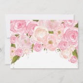 Eerste verjaardag van de mooie Florale uitnodiging (Achterkant)