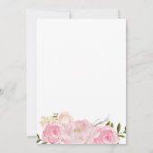 Eerste verjaardag van de mooie Florale uitnodiging (Achterkant)