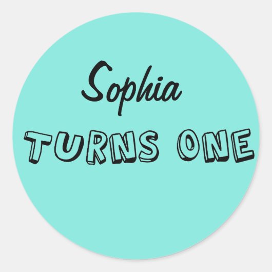 Eerste verjaardag van de partij en de Sticker van (Voorkant)