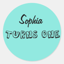 Eerste verjaardag van de partij en de Sticker van 