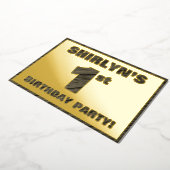 Eerste verjaardag van de partij van Birthday - Vet Folie Uitnodiging (Gedraaid)