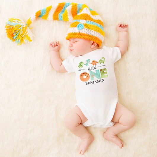 Eerste verjaardag van de persoonlijke wens van één romper