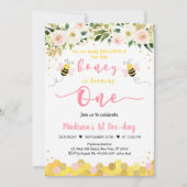 Eerste verjaardag van de roze goudbraal kaart (Voorkant)