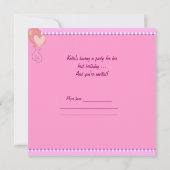 Eerste verjaardag van de roze-roze-rokerrok voor k kaart (Achterkant)