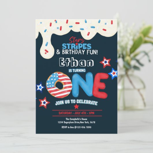 Eerste verjaardag van de uitnodiging van de vierde (Staand voorkant)