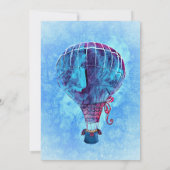 Eerste verjaardag van de wereld van blauwe ballonn kaart (Achterkant)