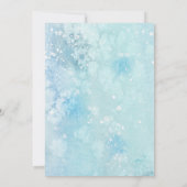 Eerste verjaardag van de winter Snowflakes Kaart (Achterkant)