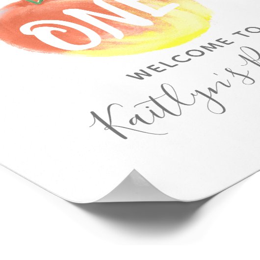 Eerste verjaardag van de zoete kleine doorsnee poster (Hoek)