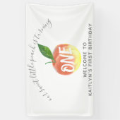 Eerste verjaardag van de zoete kleine doorsnee spandoek (Verticaal)