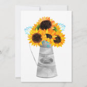 Eerste verjaardag van de Zonnebloem Kaart (Achterkant)