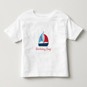 Eerste verjaardag van de zwarte boot T-Shirt