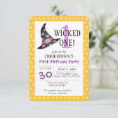 Eerste verjaardag van één halloween kaart (Staand voorkant)