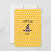 Eerste verjaardag van één halloween kaart (Achterkant)