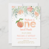 Eerste verjaardag van een meisje met een fijne pea kaart (Voorkant)