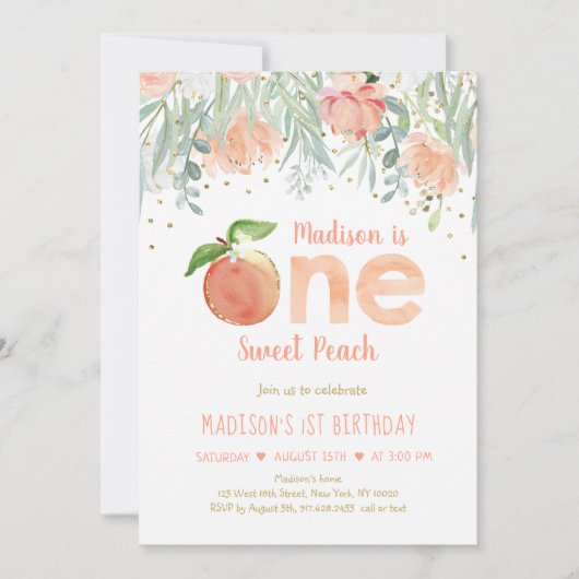 Eerste verjaardag van een meisje met een fijne pea kaart (Voorkant)