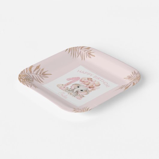 Eerste verjaardag van het Bord van olifant Herfst (Gebogen)