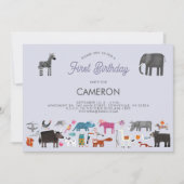 Eerste verjaardag van het dier kaart (Voorkant)