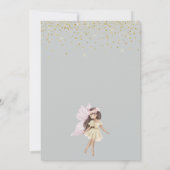 Eerste verjaardag van het feeënmeisje betoverd bos kaart (Achterkant)