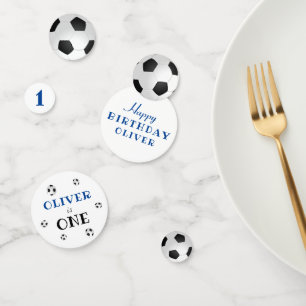 Eerste verjaardag van het Football van het Voetbal Confetti