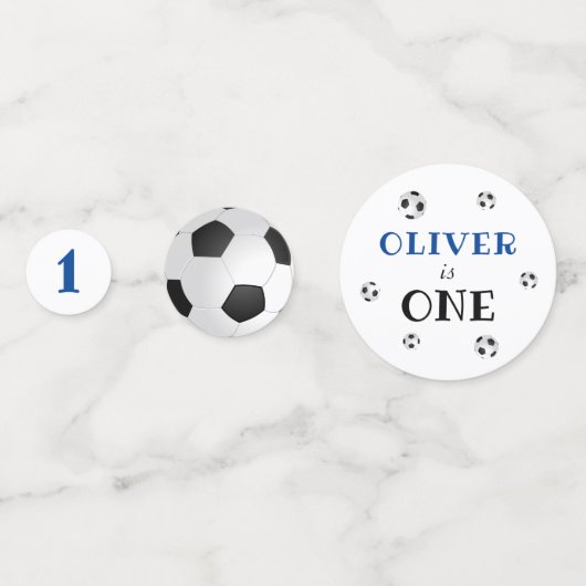 Eerste verjaardag van het Football van het Voetbal Confetti (Achterkanten)