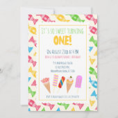 Eerste verjaardag van het ijsmeisje-feestje kaart (Voorkant)