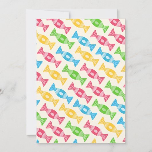 Eerste verjaardag van het ijsmeisje-feestje kaart (Achterkant)