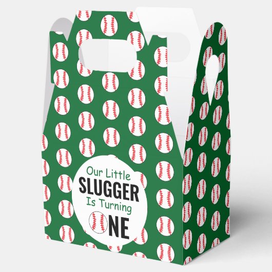 Eerste verjaardag van het kleine slokdBaseball Bedankdoosjes (Geopend)