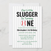 Eerste verjaardag van het kleine slokdBaseball Kaart (Voorkant)